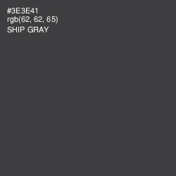 #3E3E41 - Ship Gray Color Image
